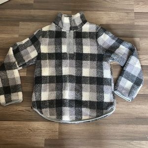 Plaid Quarter-zip